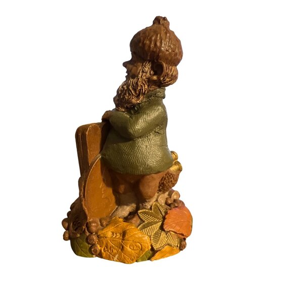 Vintage 2 Tom Clark Gnome Figurines Flyboy GI Army 1991 Pecan Resign Estate 4.75 - Picture 9 of 10